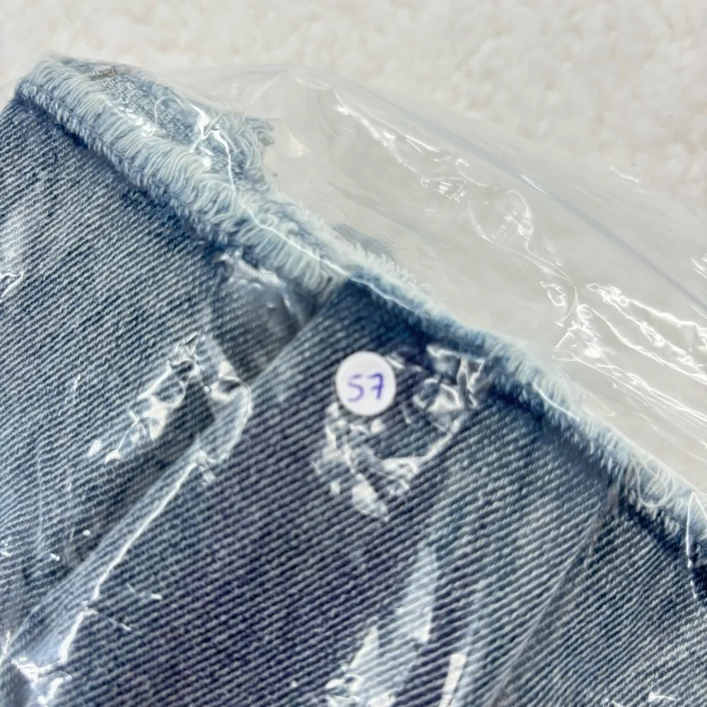 Hayden Girls Acid Wash Denim Jacket Raw Hem Ruffled Size Small 100% Cotton NWOT - Picture 9 of 10